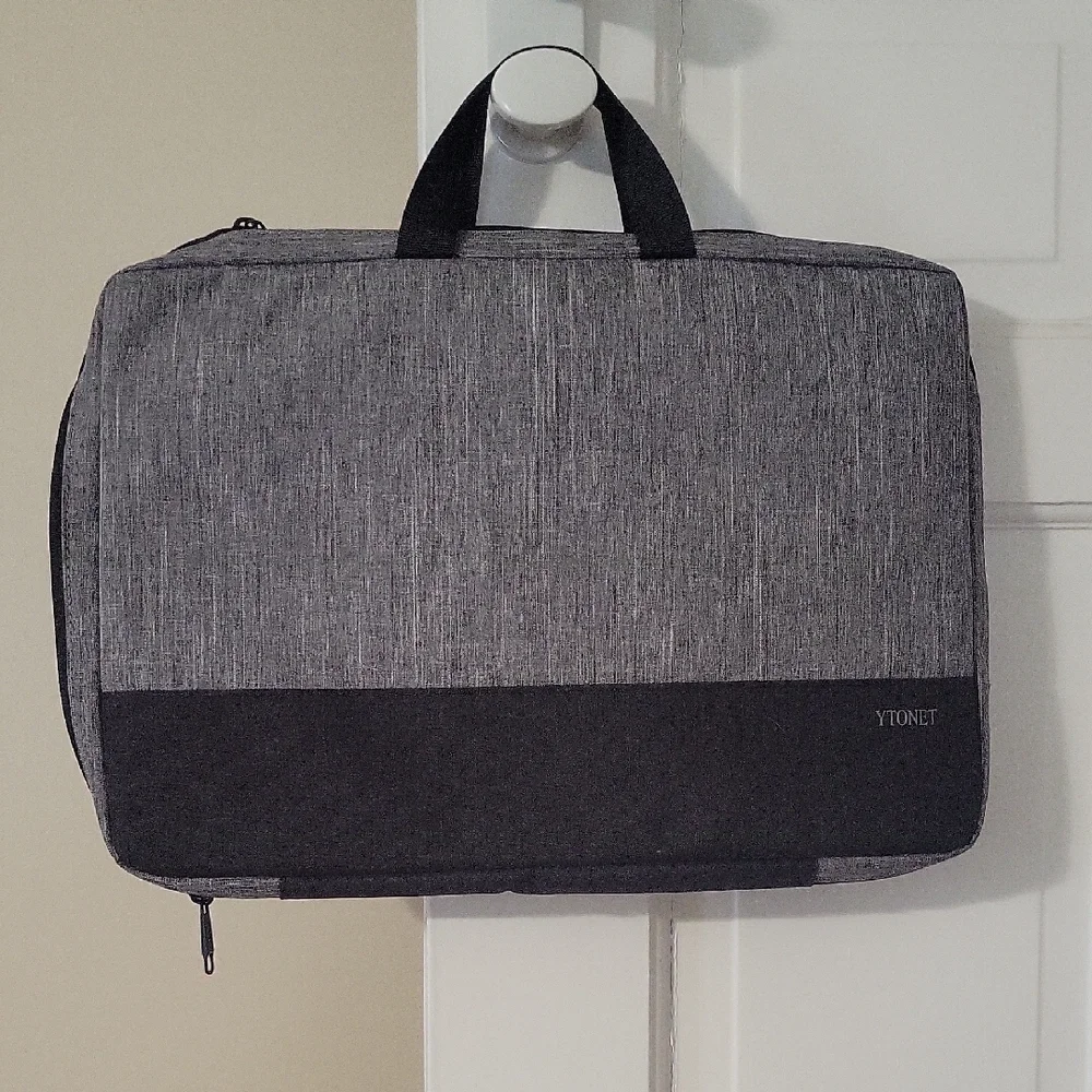 Vtonet Gray And Black Travel Laptop Briefcase - Shoulder Bag